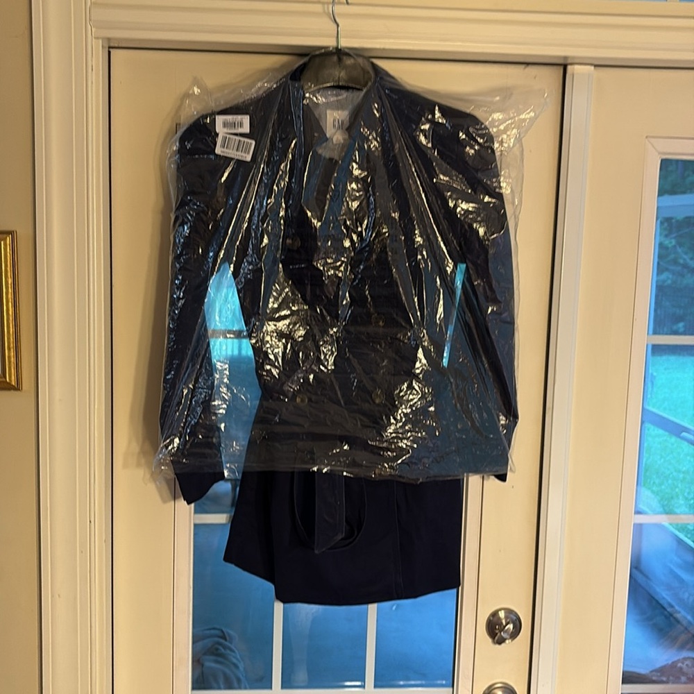 GAP Women's Deep Blue Trench Coat - Picture 7 of 8